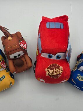 Lots of Cars from Fabulous Lightning McQueen plush,brown Mater, Yellow Dinoco